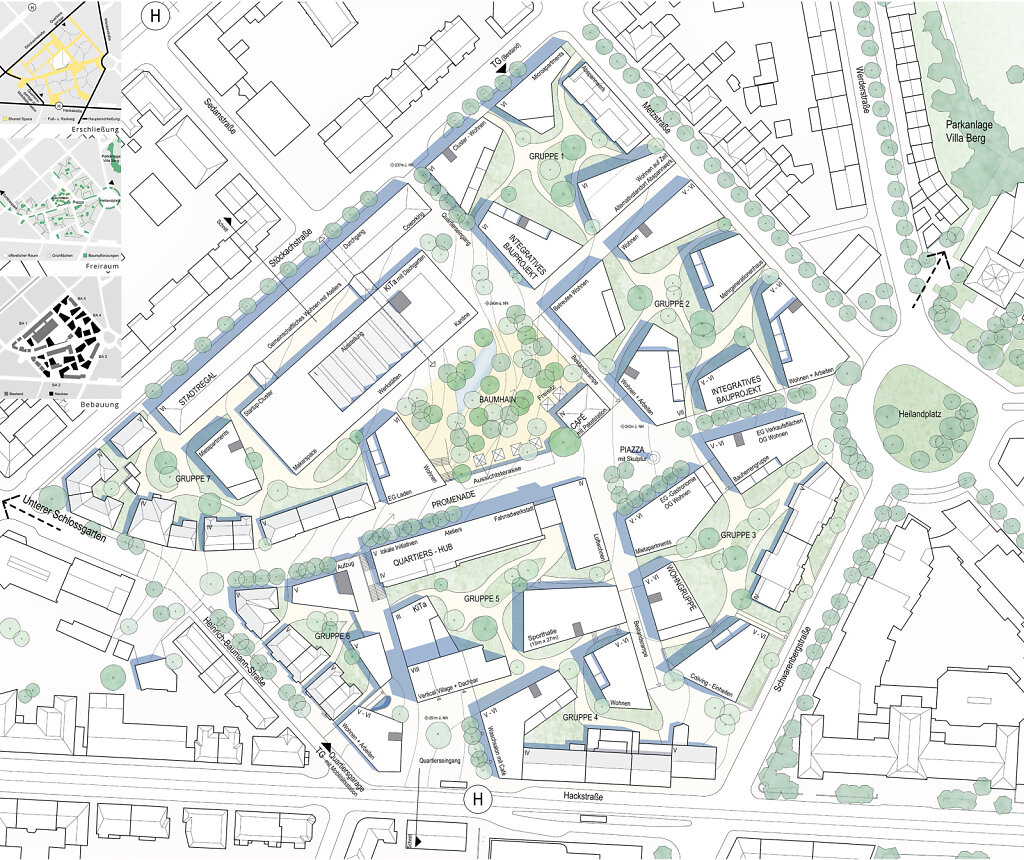 Lageplan mit Piktogrammen